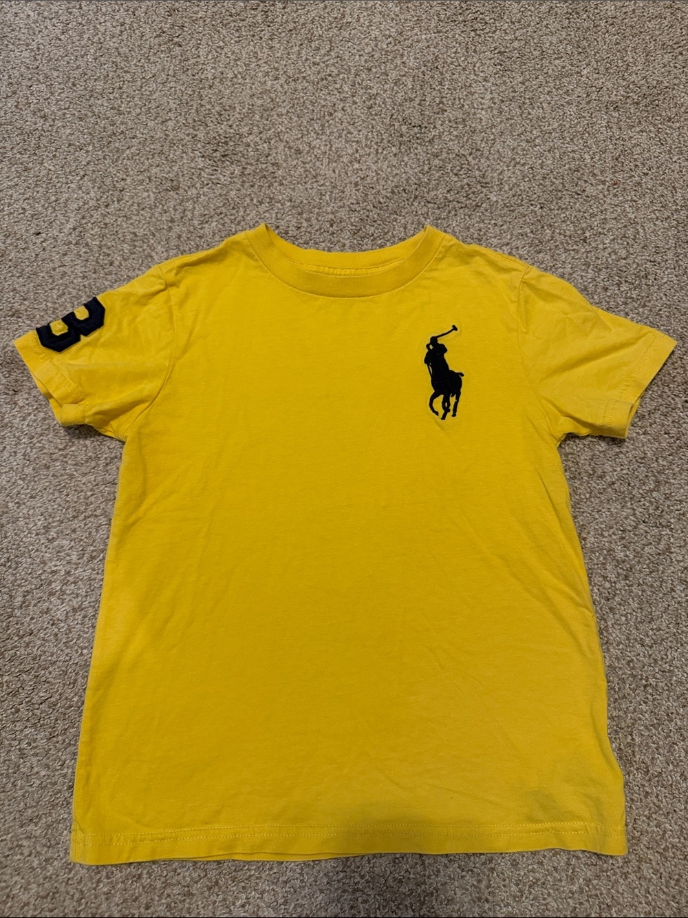 Polo by Ralph Lauren Kids Short-Sleeve Tee in Yellow with Navy Pony